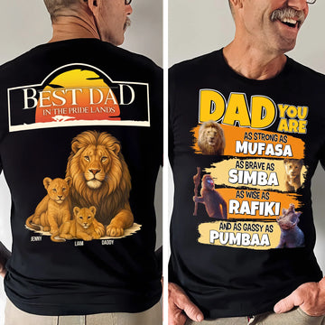 Lion Dad Shirt - Personalized Gifts For Dad