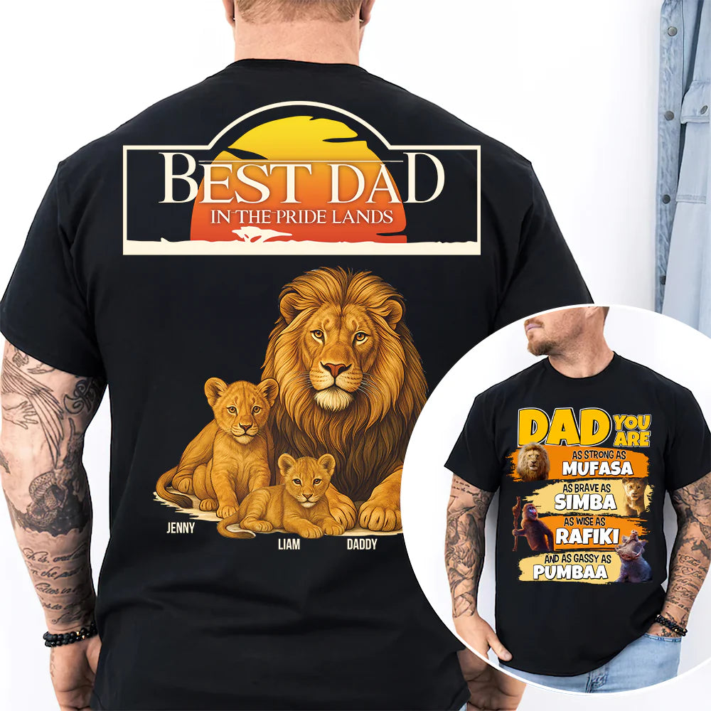 Lion Dad Shirt - Personalized Gifts For Dad