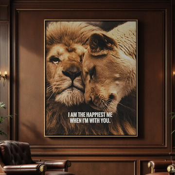 I Am the Happiest Me When I'm with You - Motivational Quotes Canvas for Mother's Day Gift