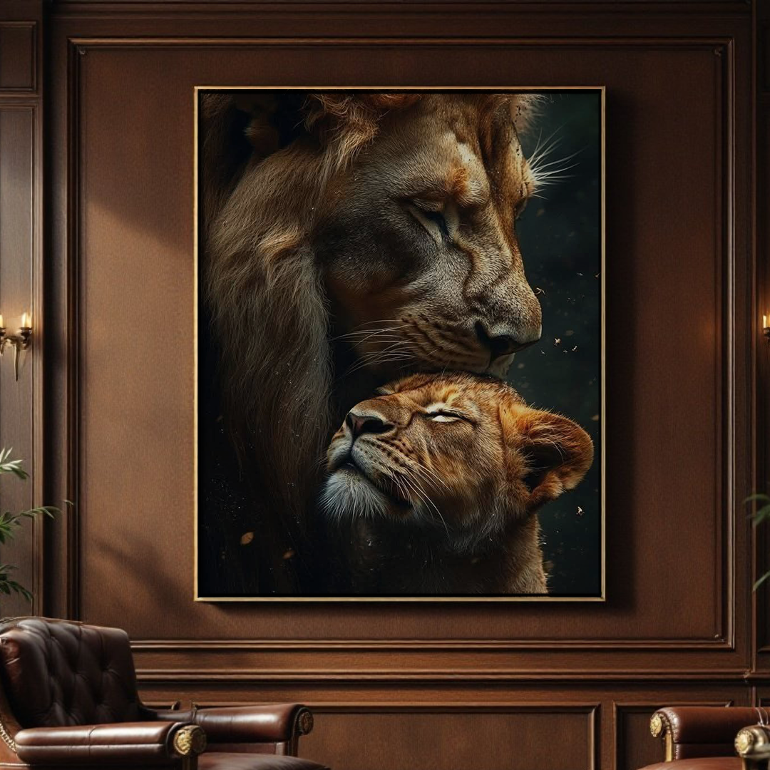 Religious Lion Canvas Art – Christian Strength & Spirituality for Home & Office Wall Canvas