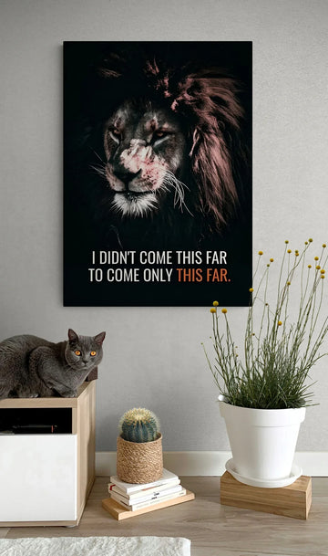 Wild Lion Success Canvas, Motivational Wall Art, Lion Success Quotes, Inspirational Quote Poster, Animal Print, Lion Hunt Wall Decor, Lion
